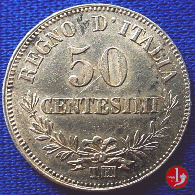 50 centesimi valore 1863 (Torino)