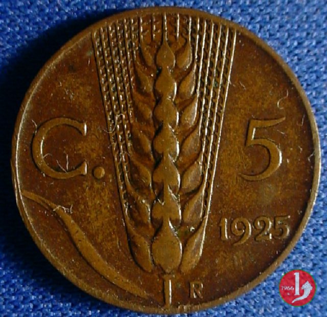 5 centesimi spiga 1925 (Roma)