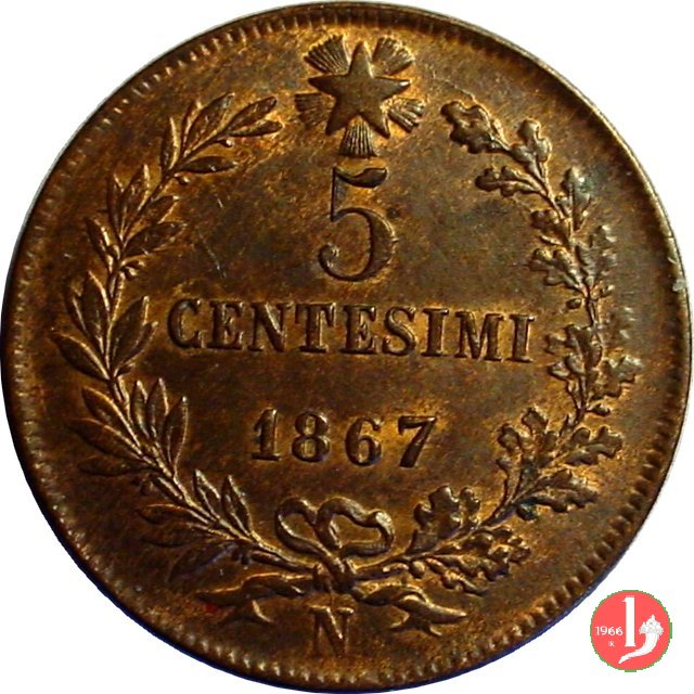 5 centesimi 1867 (Napoli)