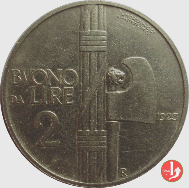 Buono da 2 lire 1923 (Roma)