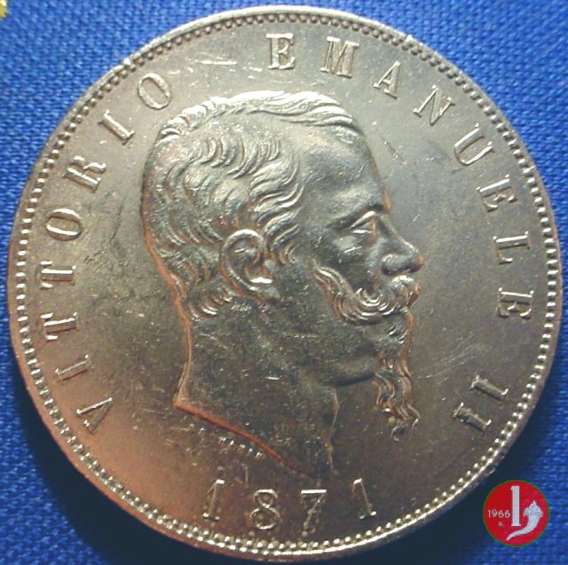 5 lire o scudo 1871 (Milano)
