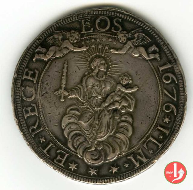 2 scudi (tipo largo) 1676 (Genova)