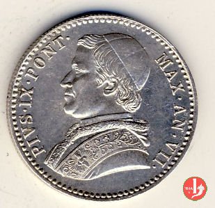 20 baiocchi (Doppio Giulio del 1° tipo) 1853 (Roma)