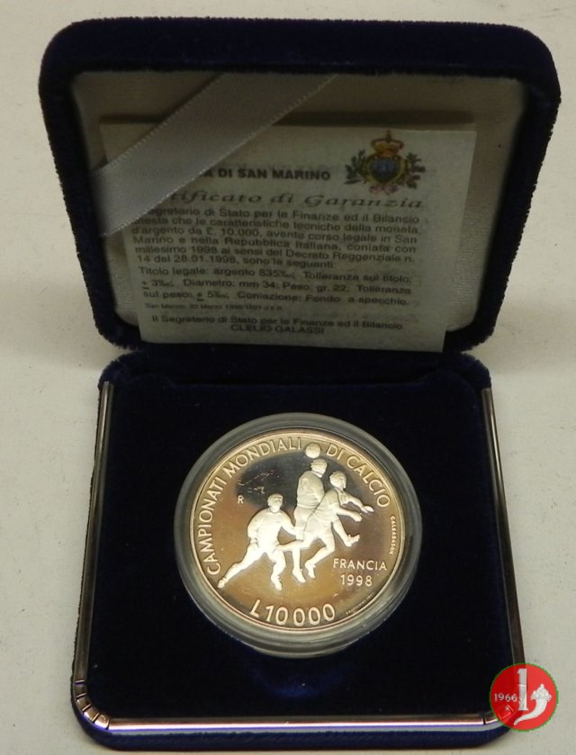 10000 Lire 1998 "Mondiali di calcio Francia 1998" 1998 (Roma)