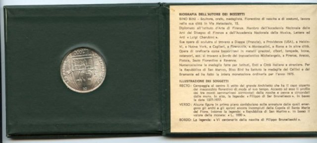 1000 Lire 1977 "Brunelleschi" 1977 (Roma)