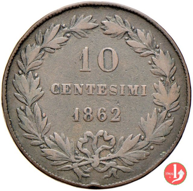 10 centesimi esperimento 1862
