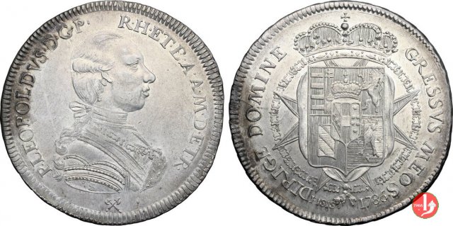 francescone (10 paoli) serie "senile" 1786 (Firenze)