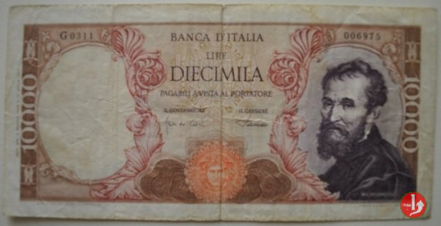 10.000 lire Michelangelo Buonarroti 1968