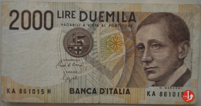 2.000 lire Guglielmo Marconi 1990