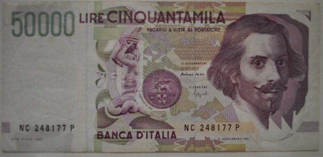 50.000 lire Bernini 1992