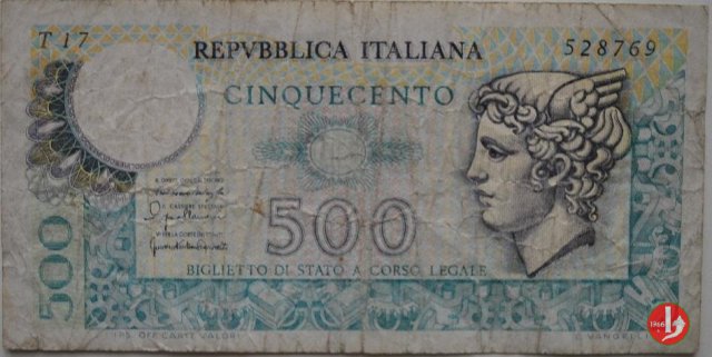 500 lire Testa di Mercurio 1976