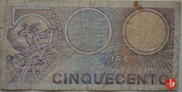 500 lire Testa di Mercurio 1976