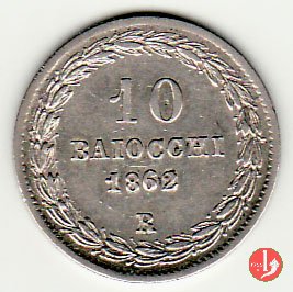 10 baiocchi (Giulio o Paolo) 1862 (Roma)