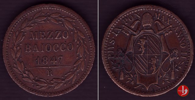 1/2 baiocco 1847 (Roma)