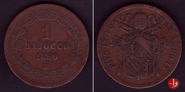 1 baiocco secondo periodo 1850 (Bologna)