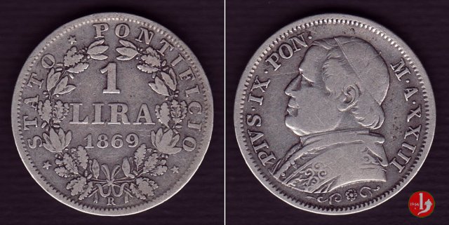 1 lira 1869 (Roma)