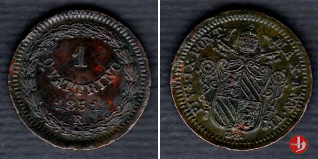 1 quattrino 1851 (Roma)