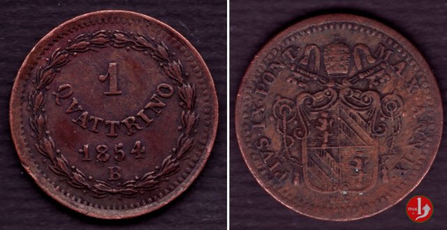 1 quattrino 1854 (Bologna)