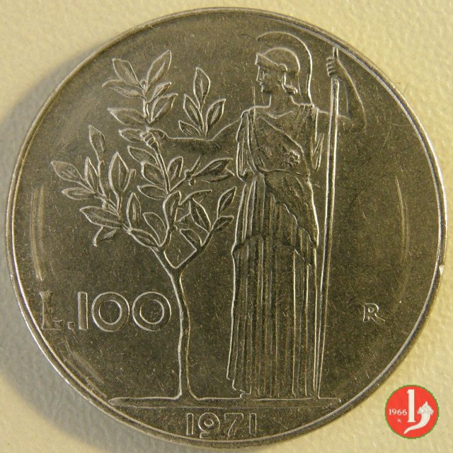 100 lire Minerva 1971 (Roma)