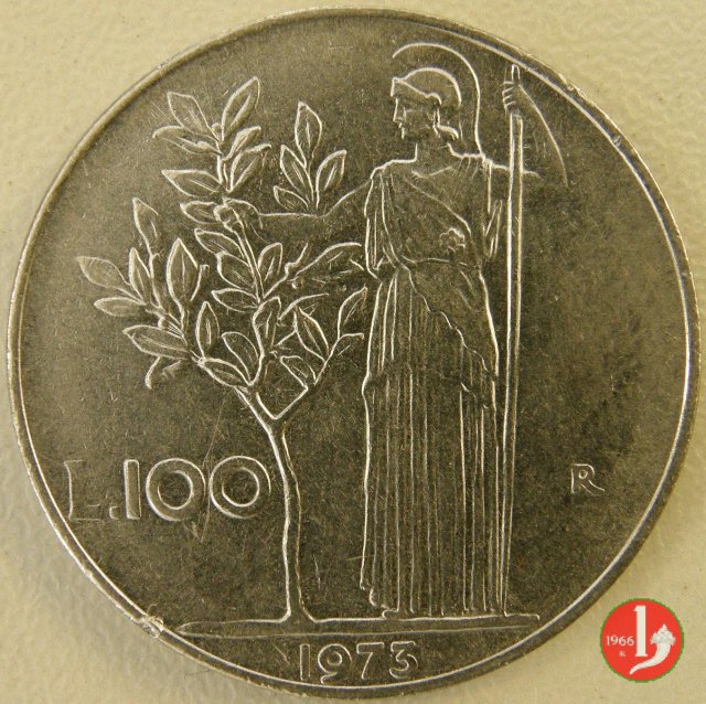 100 lire Minerva 1973 (Roma)