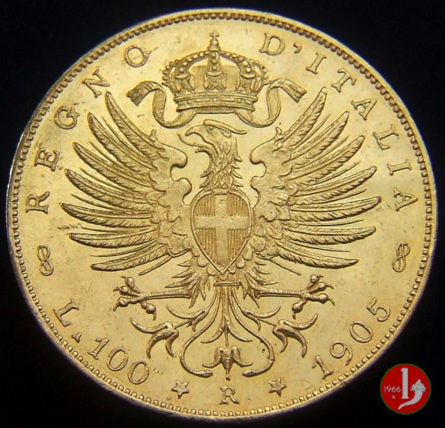 100 lire aquila sabauda 1905 (Roma)