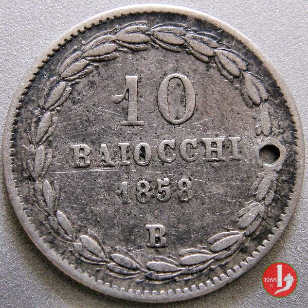 10 baiocchi (Giulio o Paolo) 1858 (Roma)