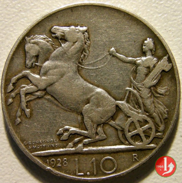 10 lire biga 1928 (Roma)