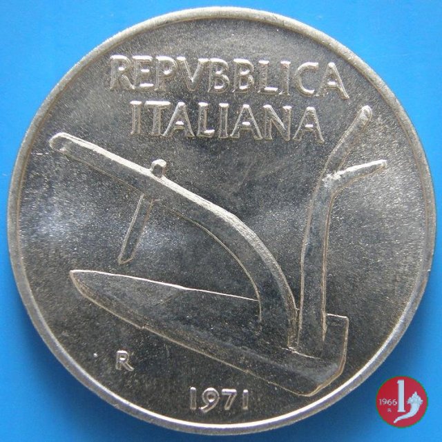 10 lire spighe 1971 (Roma)