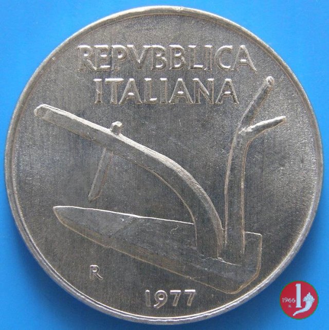 10 lire spighe 1977 (Roma)