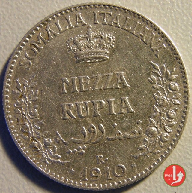 1/2 rupia 1910 (Roma)