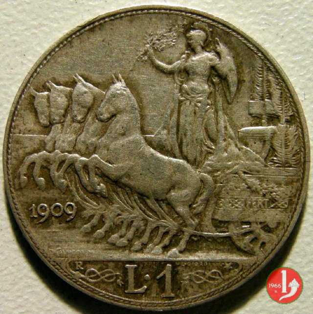 1 lira quadriga veloce 1909 (Roma)