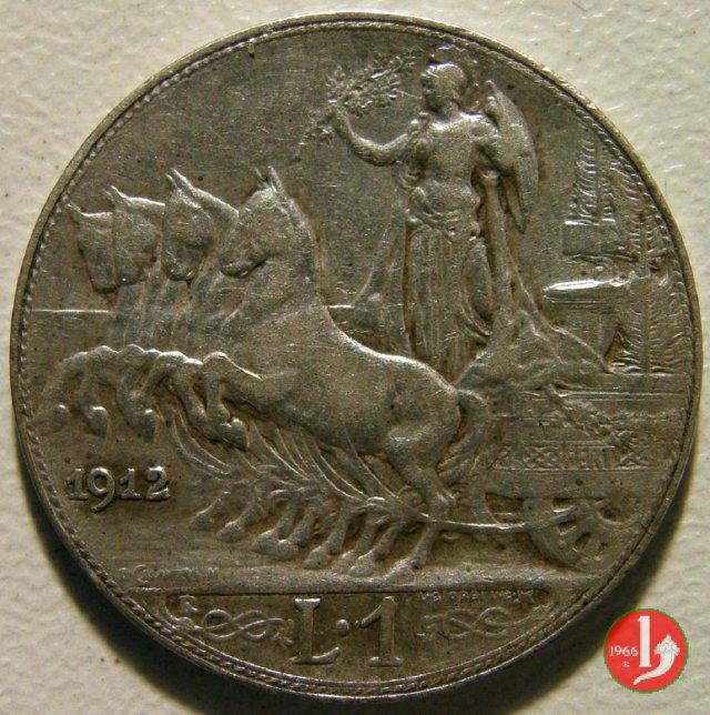 1 lira quadriga veloce 1912 (Roma)