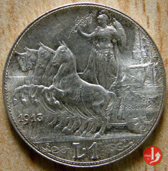 1 lira quadriga veloce 1913 (Roma)