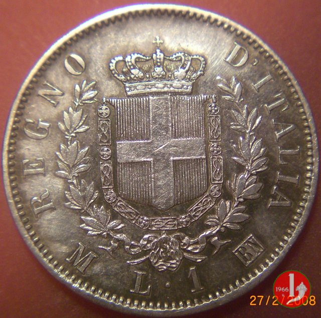 1 lira stemma 1863 (Milano)