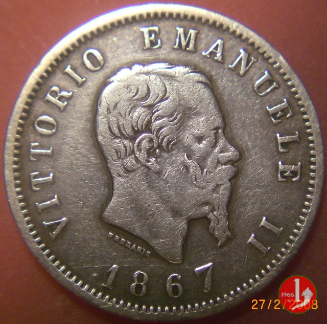 1 lira stemma 1867 (Milano)