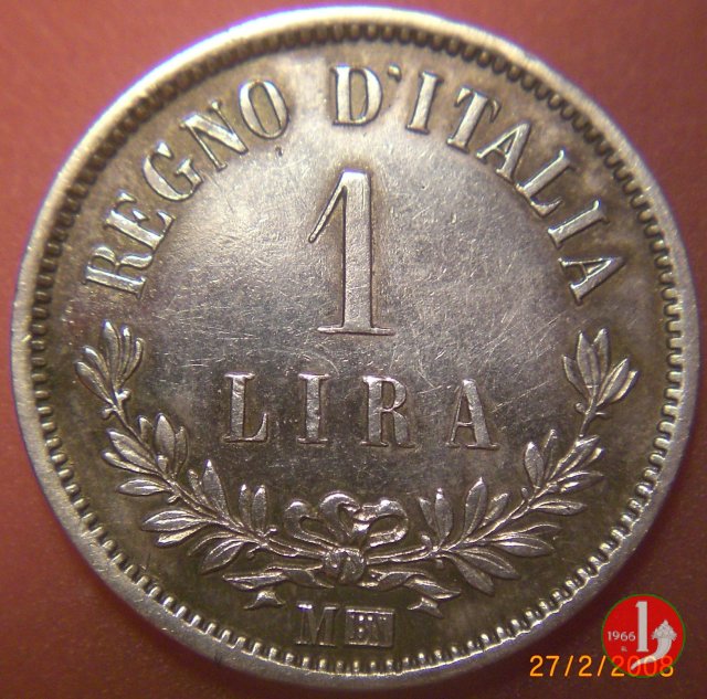 1 lira valore 1863 (Milano)