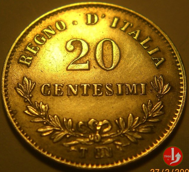 20 centesimi valore 1863 (Torino)