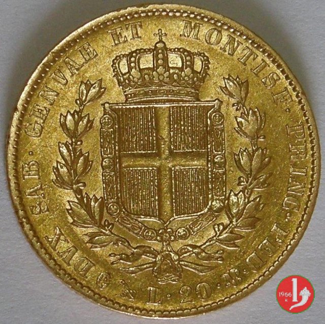 20 lire o Marengo 1838 (Genova)