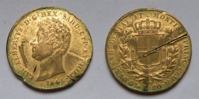 20 lire o Marengo 1841 (Torino)