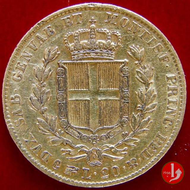 20 lire o Marengo 1847 (Torino)