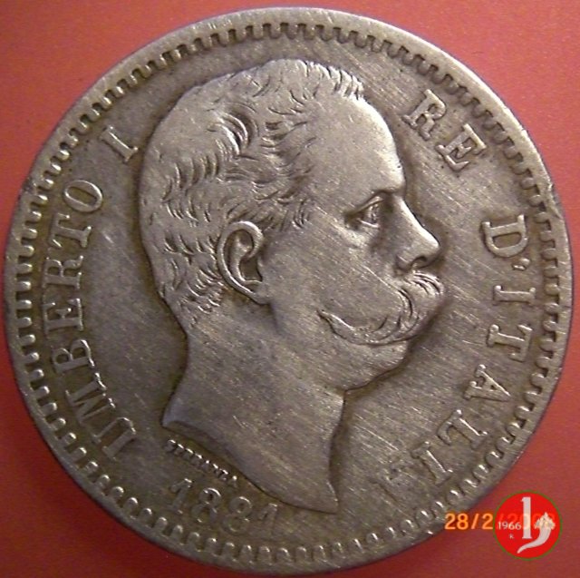 2 lire 1881 (Roma)