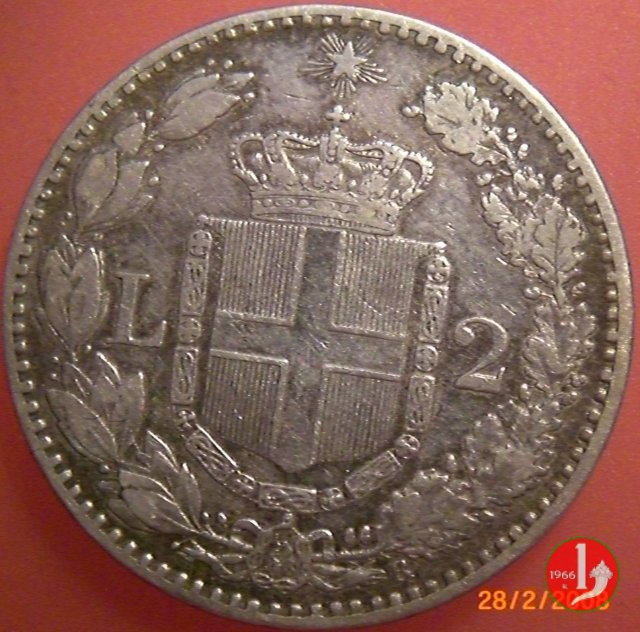 2 lire 1883 (Roma)