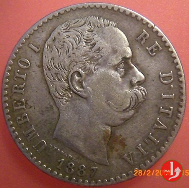 2 lire 1887 (Roma)