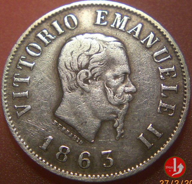 50 centesimi stemma 1863 (Milano)