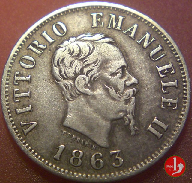 50 centesimi valore 1863 (Milano)