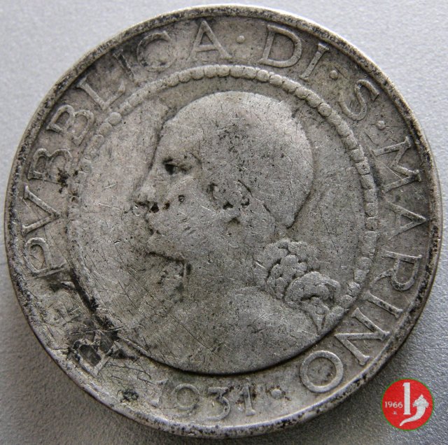 5 lire 1931 (Roma)