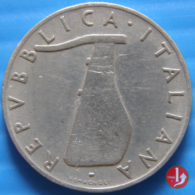 5 lire delfino 1952 (Roma)