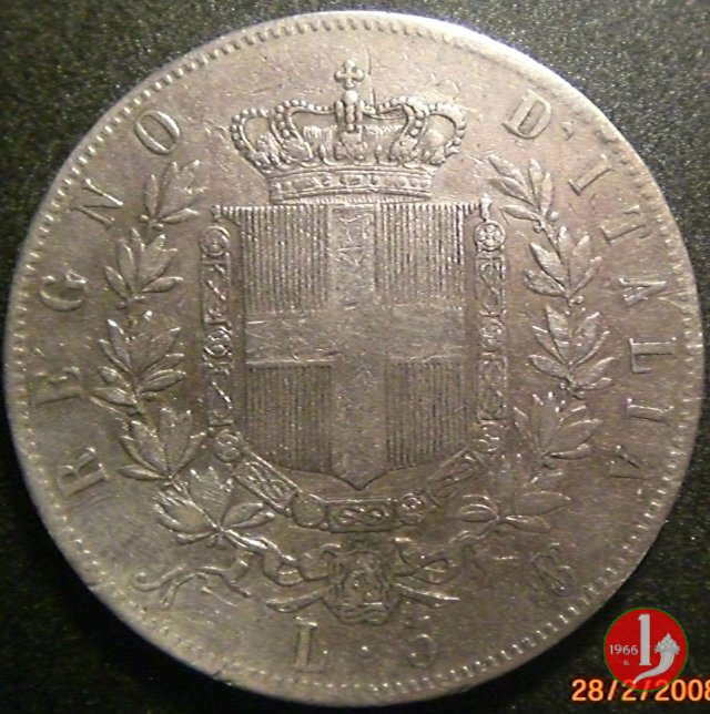 5 lire o scudo 1865 (Napoli)