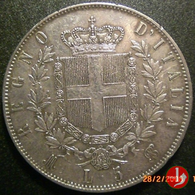 5 lire o scudo 1871 (Milano)