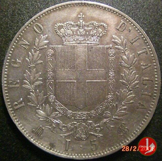 5 lire o scudo 1874 (Milano)